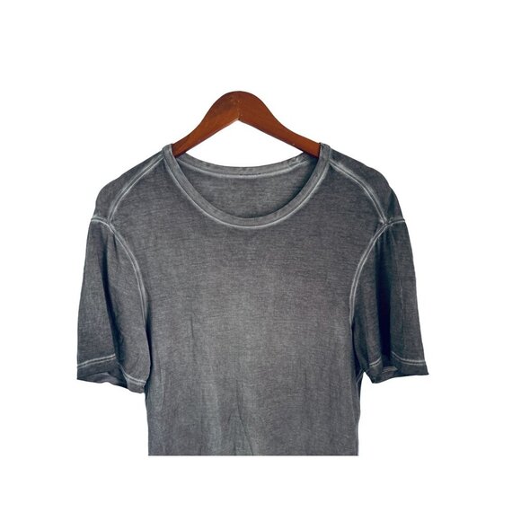 LULULEMON Athletic Tee Washed Gray Distressed T-Shirt Size Med - Picture 2 of 5